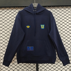 (S-3XL) Retro Embroidered Version Tigres UANL Royal Blue Thailand Soccer Tracksuit With Hat-CS