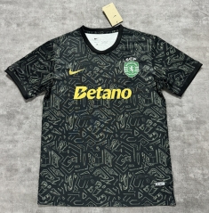 (S-4XL) 25-26 Special Version Sporting Clube de Portugal Black Thailand Soccer Jersey AAA-4506