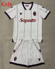 25-26 Bologna FC 1909 Away White Kids/Youth Soccer Uniform-AY