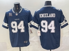 (Logo 5) Dallas Cowboys 3 Generations Royal Blue #94 NFL Jersey-0840