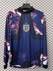 25-26 England Goalkeeper Royal Blue LS Thailand Soccer Jersey AAA-2044