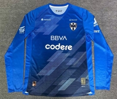(S-4XL) 25-26 Monterrey 2nd Away Blue LS Thailand Soccer Jersey AAA-912