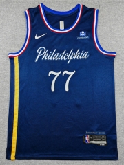 2026 City Edition Philadelphia 76ers Dark Blue #77 NBA Jersey-1380
