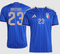 (S-4XL) 26-27 Italy Home Blue (BASTONI #23) Thailand Soccer Jersey AAA