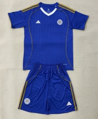 25-26 Leicester City Home Blue Soccer Unifrom-AY