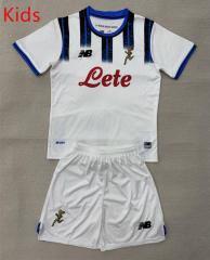 25-26 Atalanta BC Away White Kids/Youth Soccer Uniform-AY