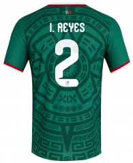 (S-4XL) 2026 World Cup Mexico Home Green (I. Reyes #2) Thailand Soccer Jersey AAA-4506