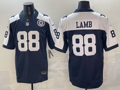 (Logo 6) Dallas Cowboys 3 Generations Blue&White #88 NFL Jersey-0840