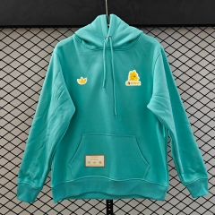 (S-3XL) Retro Embroidered Version Roma Laker Green Thailand Soccer Tracksuit Top With Hat-CS
