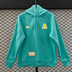 (S-3XL) Retro Embroidered Version Roma Laker Green Thailand Soccer Tracksuit Top With Hat-CS