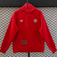 (S-3XL) Retro Embroidered Version Aston Villa Red Thailand Soccer Tracksuit Top With Hat-CS