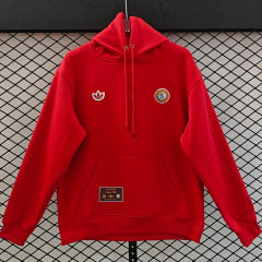 (S-3XL) Retro Embroidered Version Aston Villa Red Thailand Soccer Tracksuit Top With Hat-CS