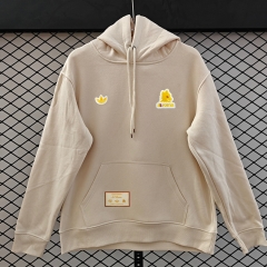 (S-3XL) Retro Embroidered Version Roma Beige Thailand Soccer Tracksuit Top With Hat-CS