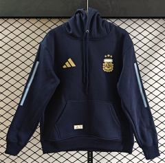 (S-3XL) 2026 World Cup Argentina Royal Blue Thailand Soccer Tracksuit With Hat-CS