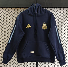 (S-3XL) 2026 World Cup Argentina Royal Blue Thailand Soccer Tracksuit With Hat-CS