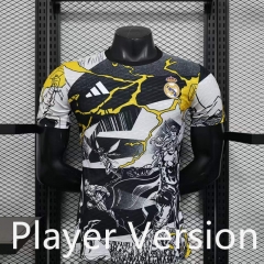 Player Version 25-26 Marvel Joint Version Real Madrid Black&White&Yellow Thailand Soccer Jersey AAA-888