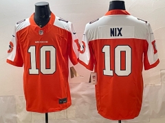 (Logo 3) Denver Broncos 3 Generations Orange #10 NFL Jersey-0840