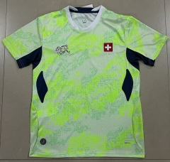 (S-4XL) 26-27 Switzerland Away Green Thailand Soccer Jersey AAA