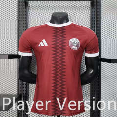 (S-3XL) Player Version 26-27 Qatar Home Red Thailand Soccer Jersey AAA-888