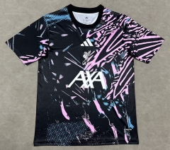 (S-4XL) 25-26 Liverpool Black Thailand Training Soccer Jersey AAA-5404