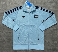 (S-4XL) 25-26 Adi&Oasis Light Blue Thailand Soccer Jacket-4506