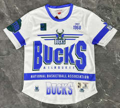 2026 MN Retro Version Milwaukee Bucks White&Blue NBA Shirt-311