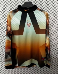 2026 France Goalkeeper Yellow&Blue LS Thailand Soccer Jersey AAA-2044