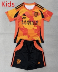 25-26 Paris FC 2nd Away Orange Kids/Youth Soccer Uniform-AY