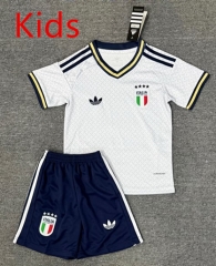 26-27 Italy Away White Kids/Youth Soccer Uniform-4247