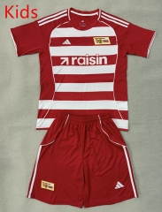 25-26 1. FC Union Berlin Home Red&White Kids/Youth Soccer Uniform-AY