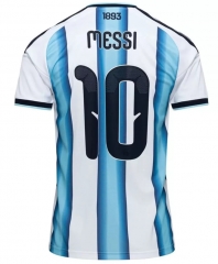 (S-4XL) 26-27 Argentina (MESSI #10) Home Blue&White Thailand Soccer Jersey AAA