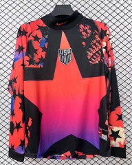 25-26 USA Goalkeeper Red&Black LS Thailand Soccer Jersey AAA-2044