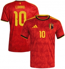 (S-4XL) 2026 World Cup Belgium Home Red (Lukaku #10) Thailand Soccer Jersey AAA