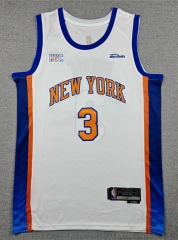 2026 City Version New York Knicks White #3 NBA Jersey-1380
