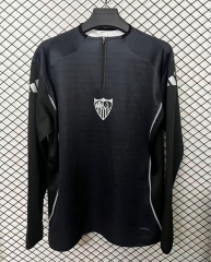 2025-2026 Sevilla Black Thailand Soccer Tracksuit Top-2044