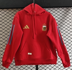 (S-3XL) 2026 World Cup Argentina Red Thailand Soccer Tracksuit With Hat-CS