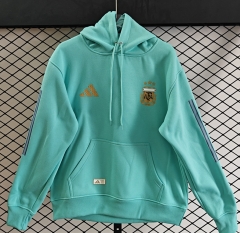 (S-3XL) 2026 World Cup Argentina Laker Green Thailand Soccer Tracksuit With Hat-CS