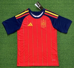 (S-4XL) 26-27 Spain Home Red Thailand Soccer Jersey AAA-403