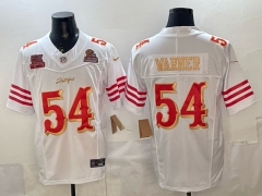 (Logo 6) San Francisco 49ers 5 Generations White #54 NFL Jersey-0840
