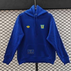 (S-3XL) Retro Embroidered Version Tigres UANL Blue Thailand Soccer Tracksuit With Hat-CS