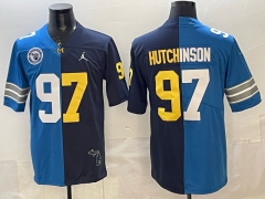 Detroit Lions Blue #97 NFL Jersey-0840
