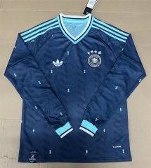 (S-4XL) 2026 World Cup Germany Away Blue LS Thailand Soccer Jersey AAA-422