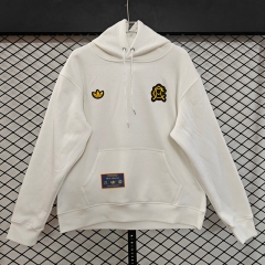(S-3XL) Retro Embroidered Version Club América White Thailand Soccer Tracksuit With Hat-CS