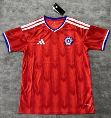 (S-4XL) 26-27 Chile Home Red Thailand Soccer Jersey AAA-4506