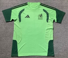 (S-4XL) 25-26 Mexico Green Thailand Training Soccer Jersey AAA-912