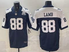 (Logo 4) Dallas Cowboys 3 Generations Blue&White #88 NFL Jersey-0840