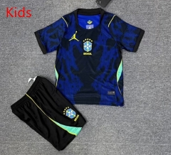 26-27 Brazil Away Blue Kids/Youth Soccer Uniform