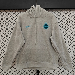 Player Version 25-26 Inter Milan 2nd Away Grey Thailand Soccer Tracksuit With Hat-LH