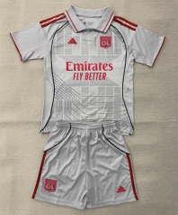 25-26 Olympique Lyonnais 2nd Away Grey Soccer Uniform-AY