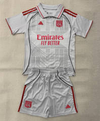 25-26 Olympique Lyonnais 2nd Away Grey Soccer Uniform-AY